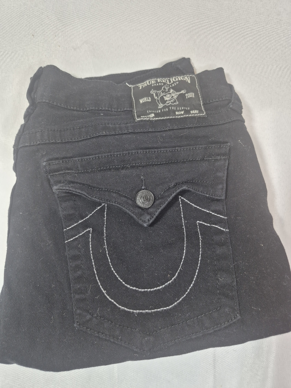 True Religion Men’s Black Relaxed Pocket Jeans